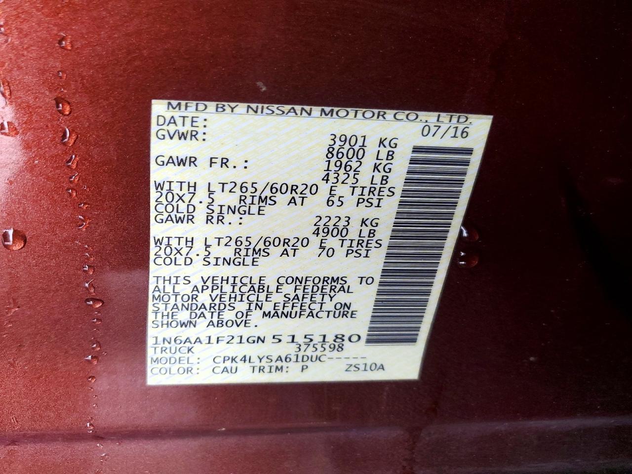 2016 Nissan Titan XD Platinum Reserve