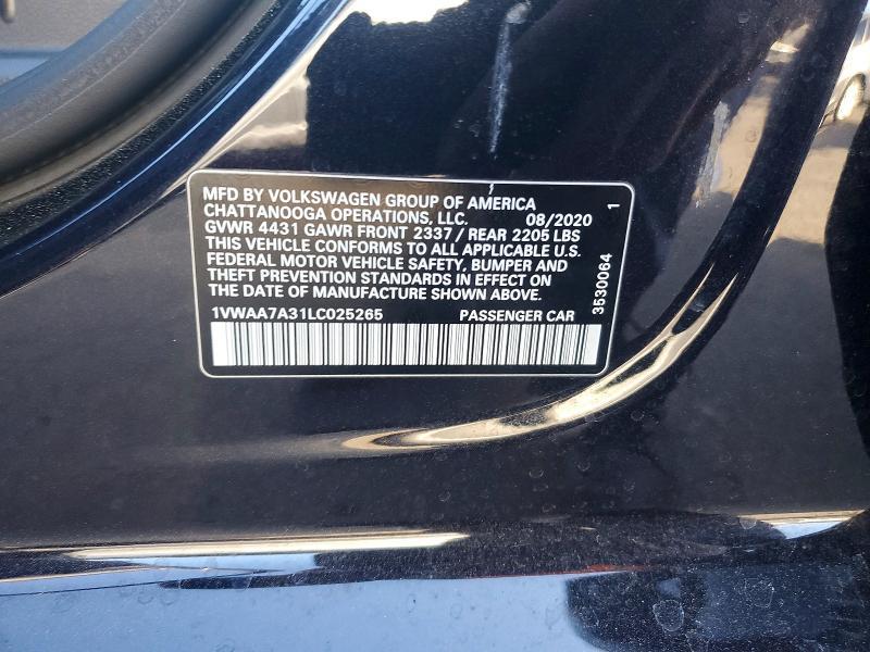 2020 Volkswagen Passat s