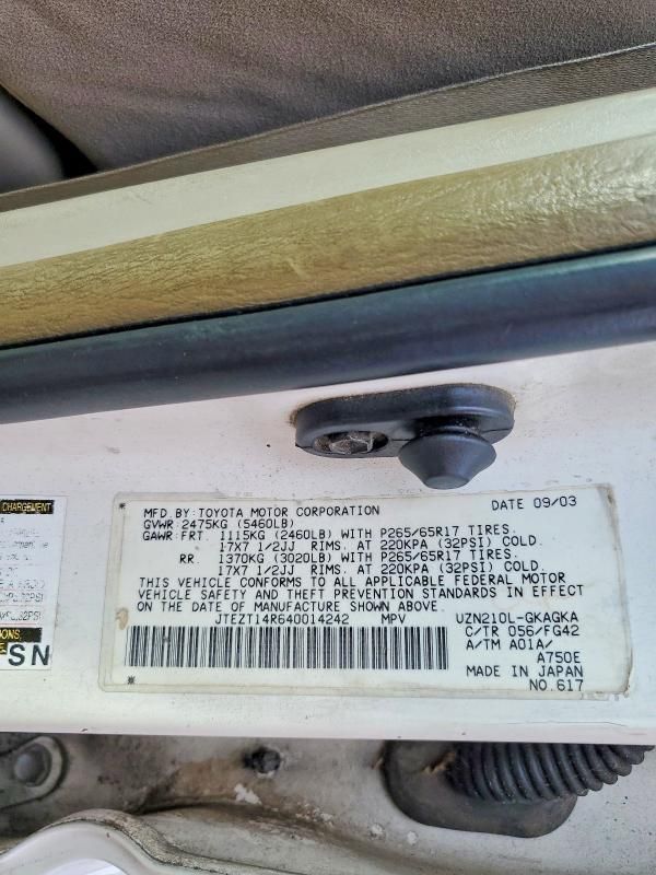 2004 Toyota 4runner SR5