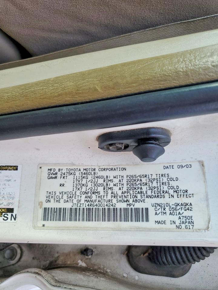 2004 Toyota 4runner SR5