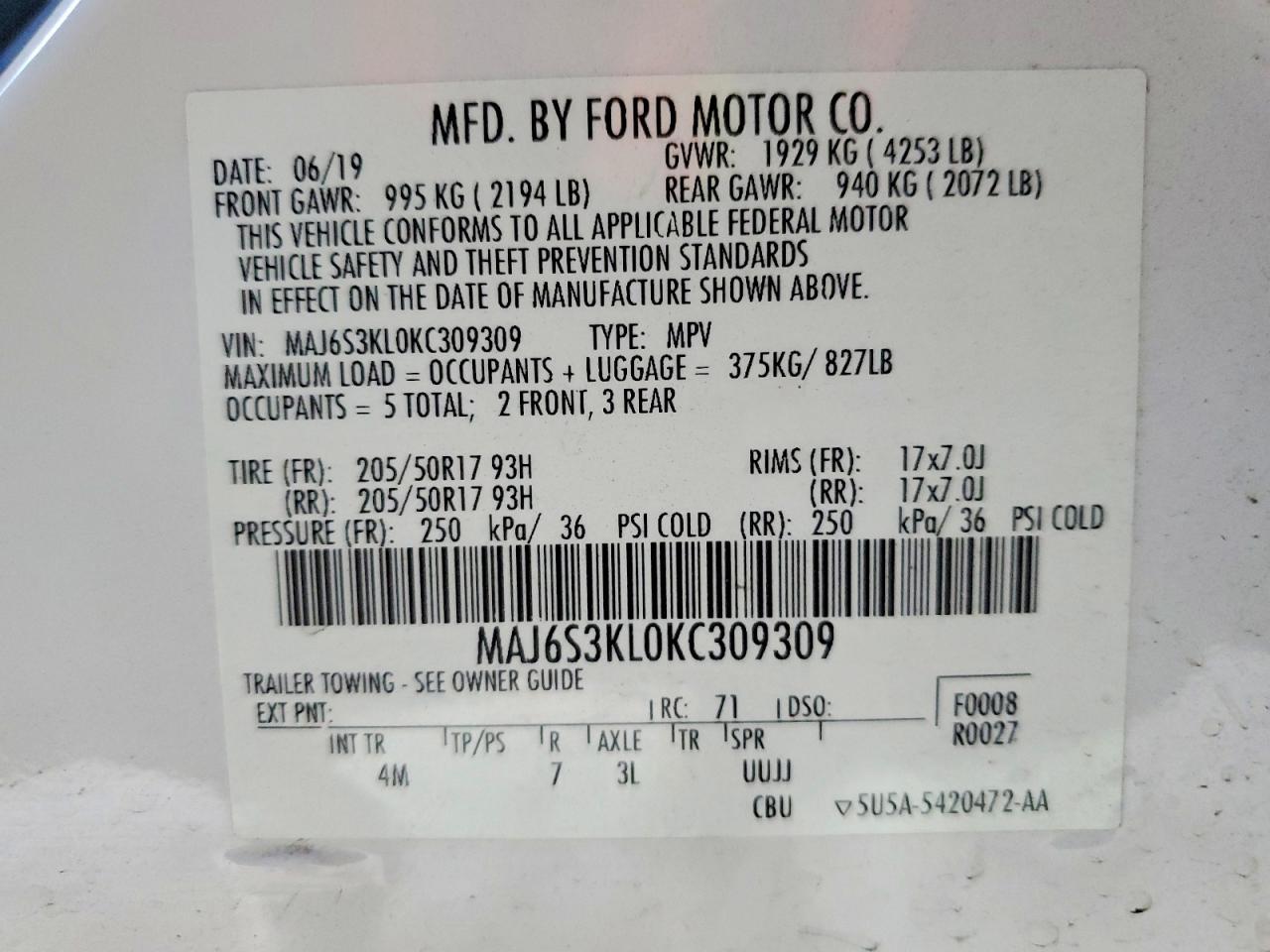2019 Ford Ecosport Titanium