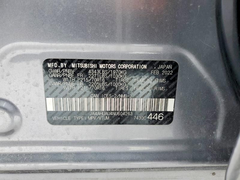 2022 Mitsubishi Rvr es