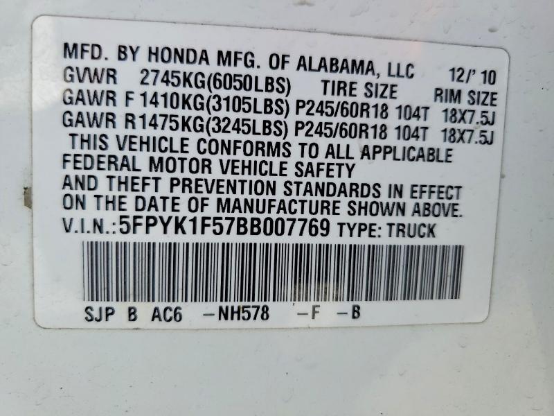 2011 Honda Ridgeline RTL