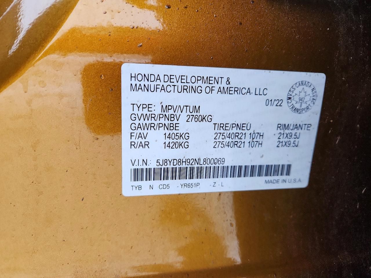 2022 Acura Mdx Type s