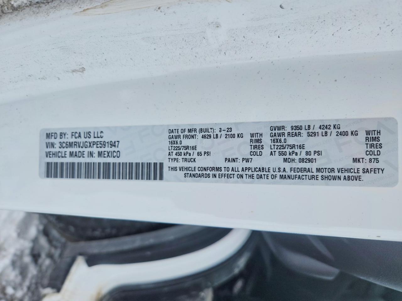 2023 Dodge RAM Promaster 3500 Delivery Van