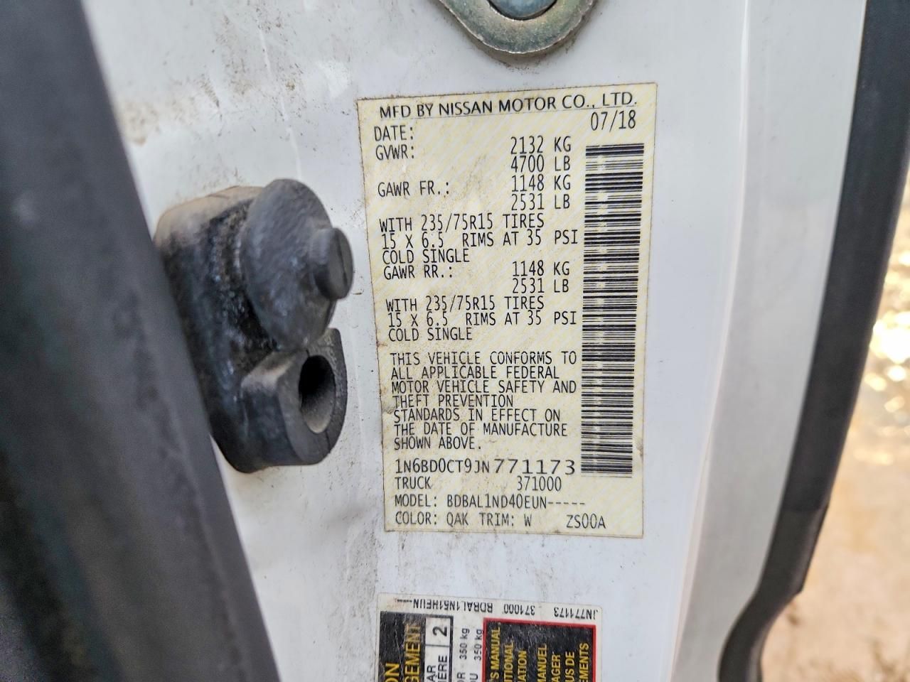 2018 Nissan Frontier s