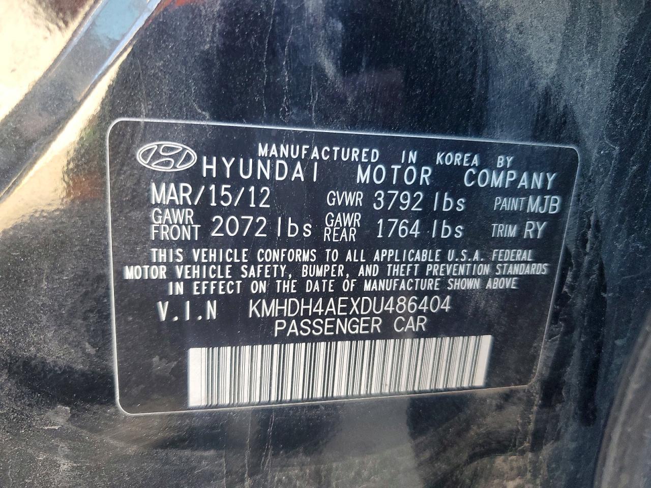 2013 Hyundai Elantra gls