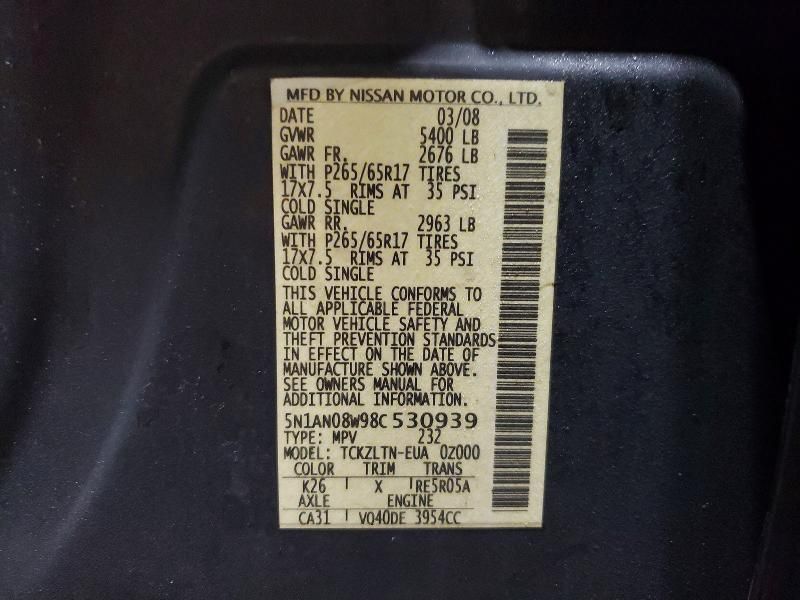 2008 Nissan Xterra off Road