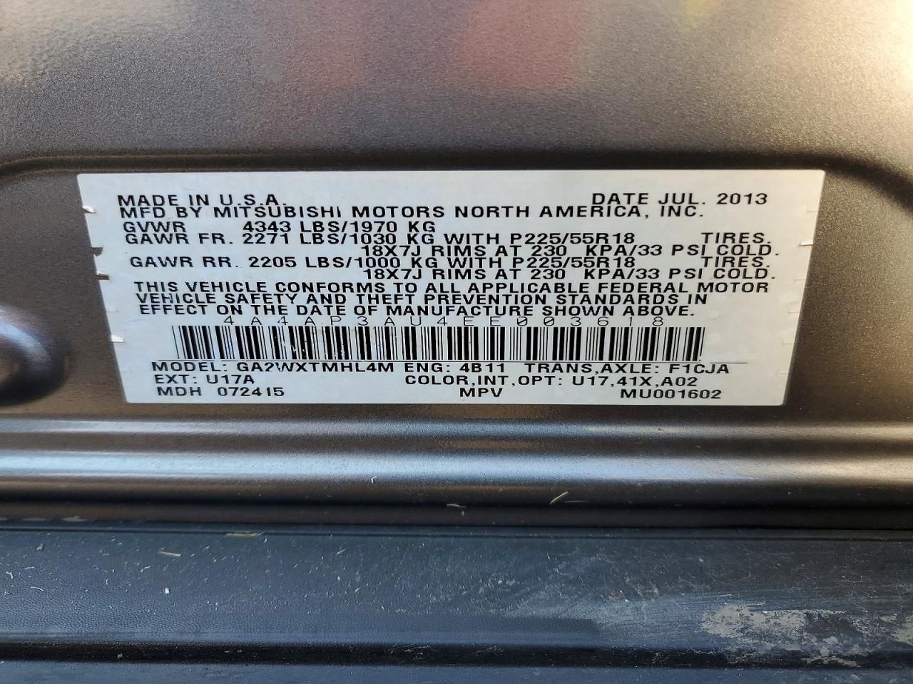 2014 Mitsubishi Outlander Sport es