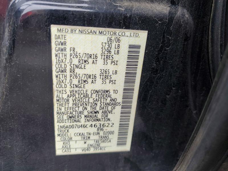 2006 Nissan Frontier Crew cab le