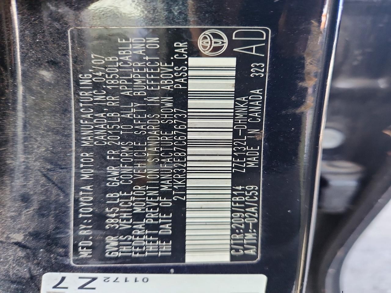 2007 Toyota Corolla Matrix xr