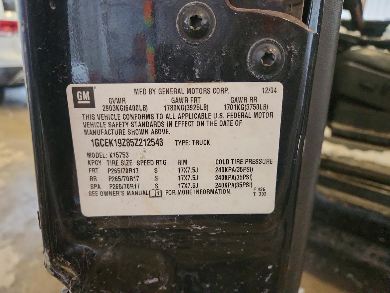 2005 Chevrolet Silverado K1500