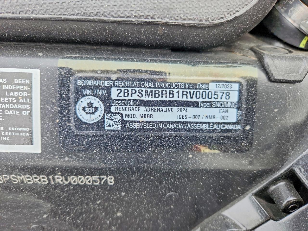 2024 Skidoo Renegade Adrenaline