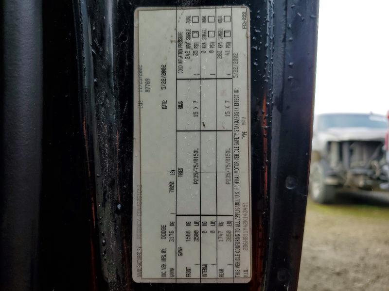 2002 Dodge Ram van B1500