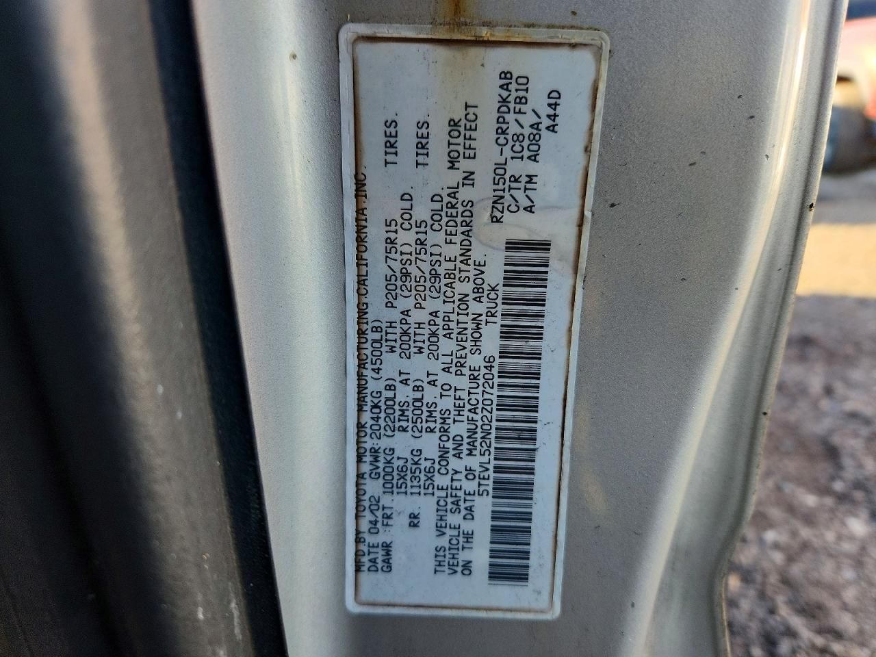 2002 Toyota Tacoma Xtracab