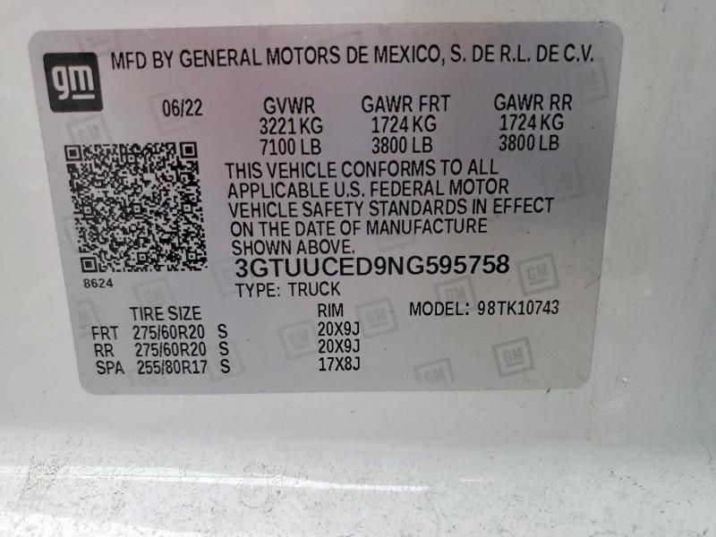 2022 GMC Sierra K1500 Elevation