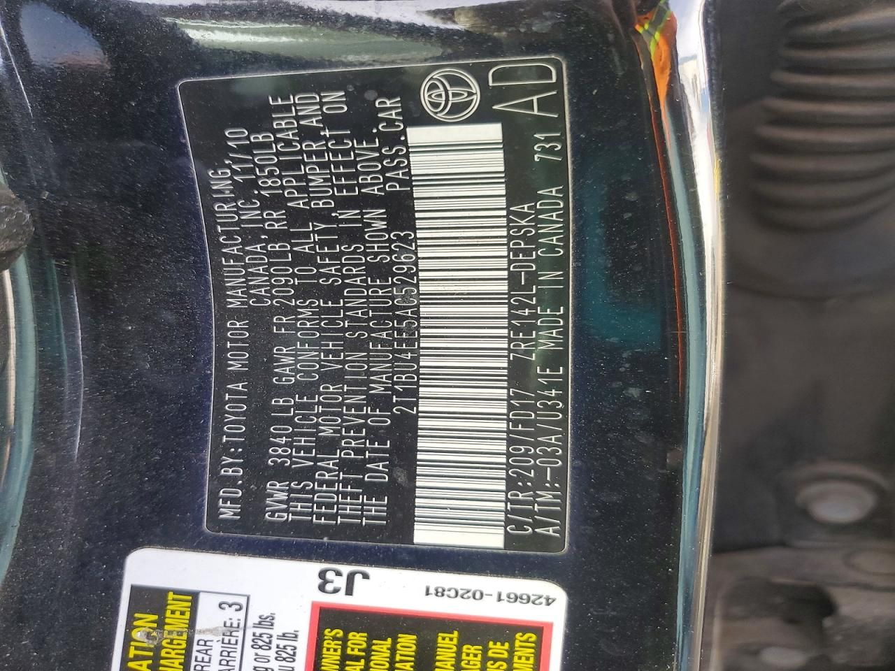 2010 Toyota Corolla Base