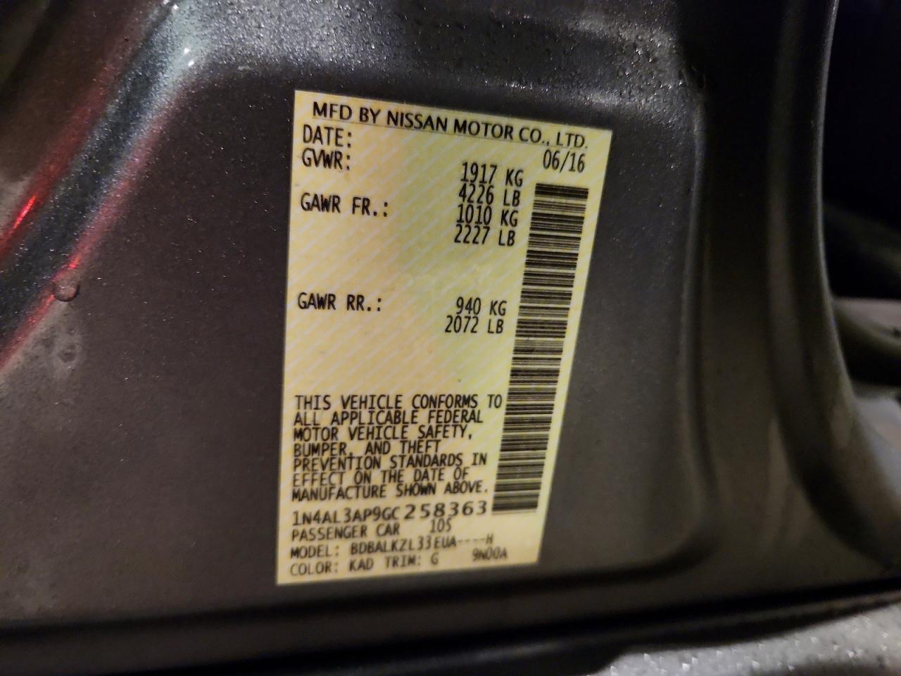 2016 Nissan Altima 2.5