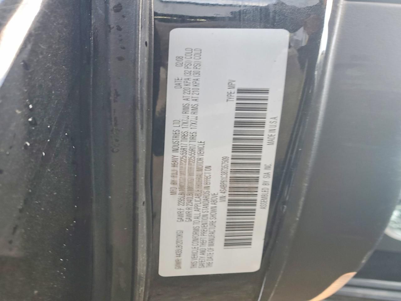 2008 Subaru Outback 2.5i