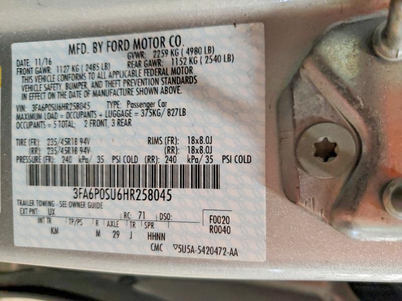 2017 Ford Fusion Titanium Phev