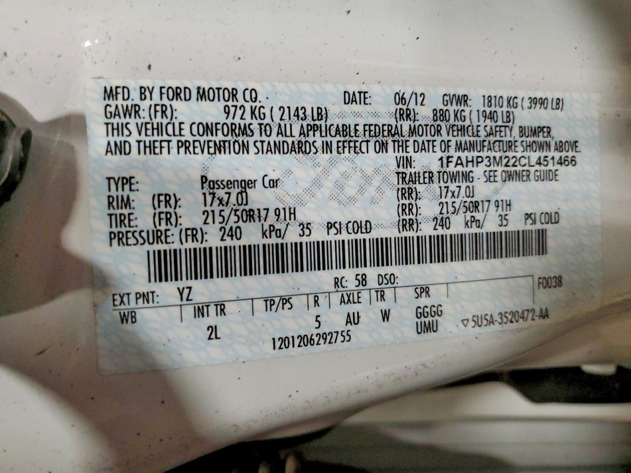 2012 Ford Focus sel