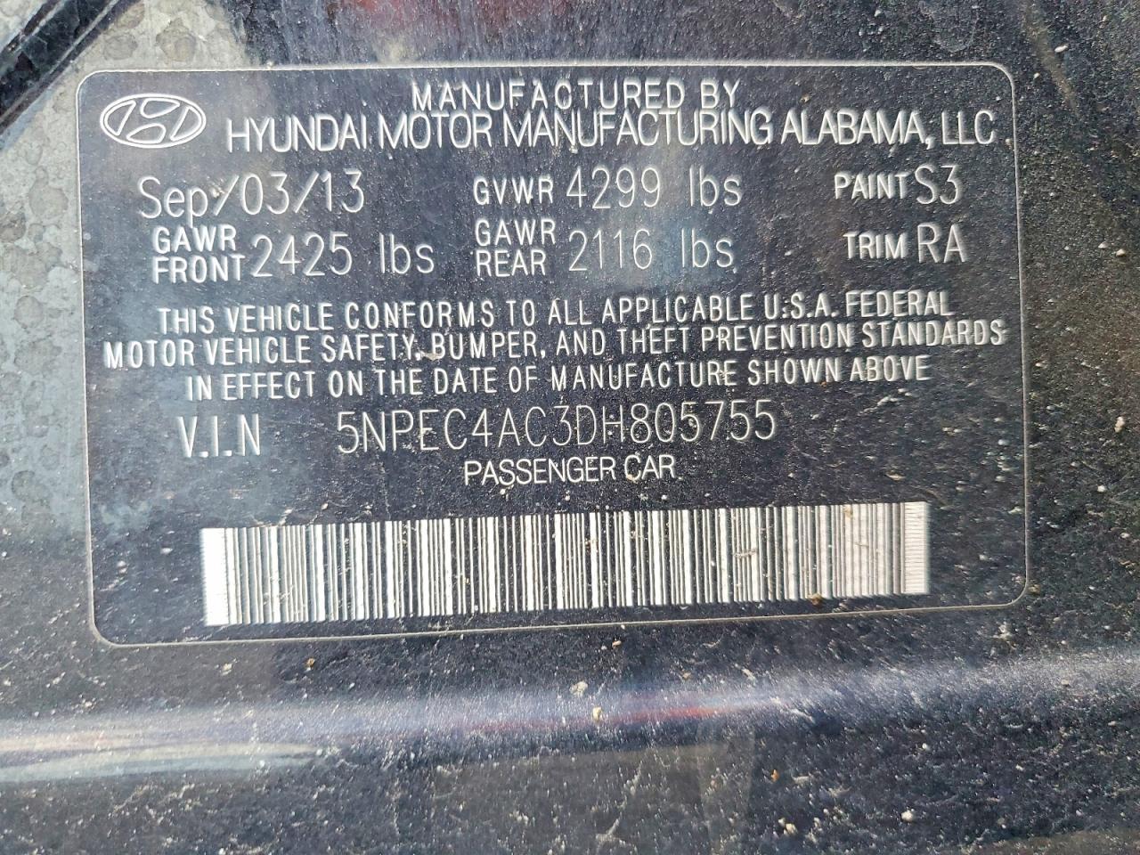 2013 Hyundai Sonata se