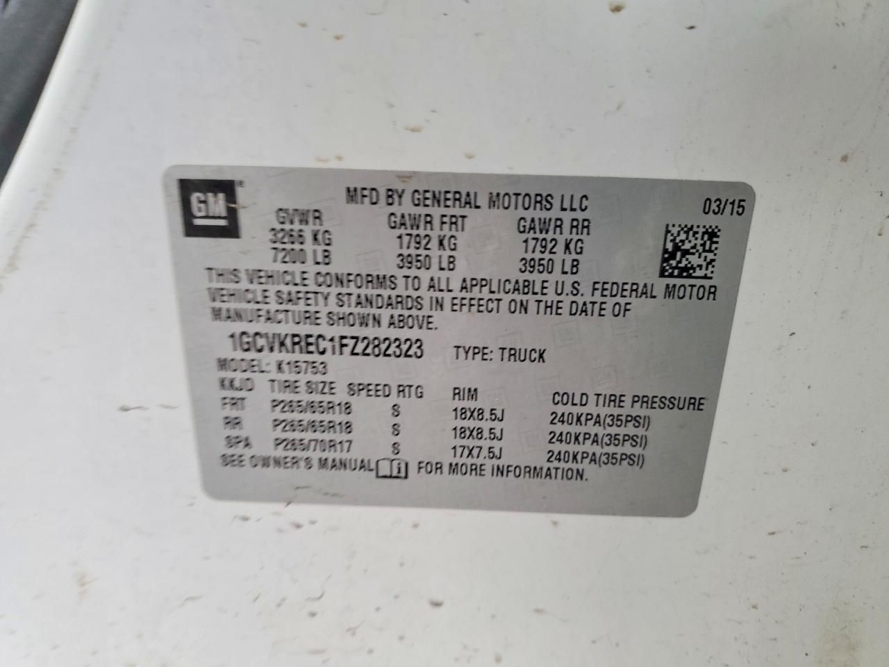 2015 Chevrolet Silverado K1500 lt