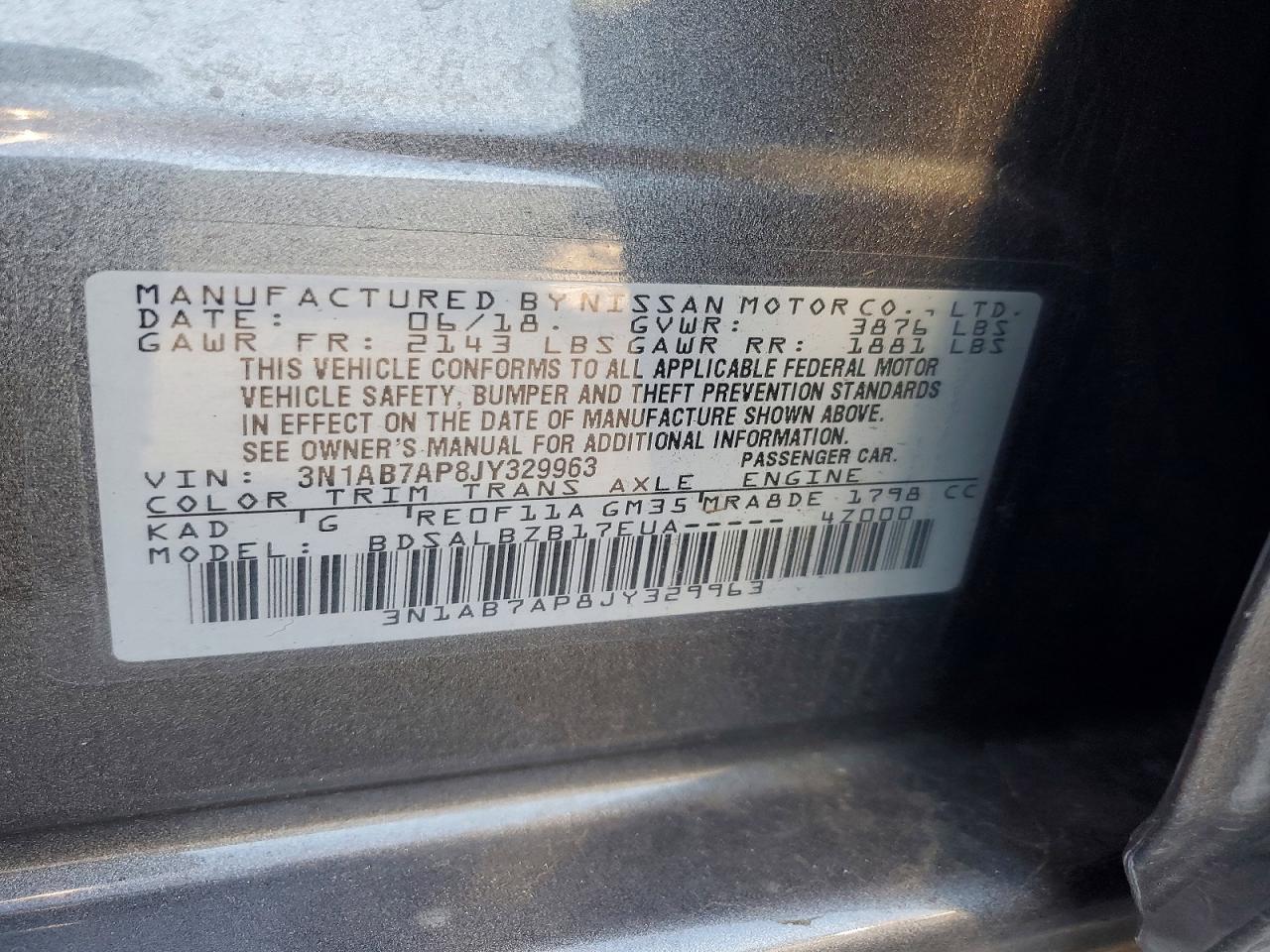 2018 Nissan Sentra s