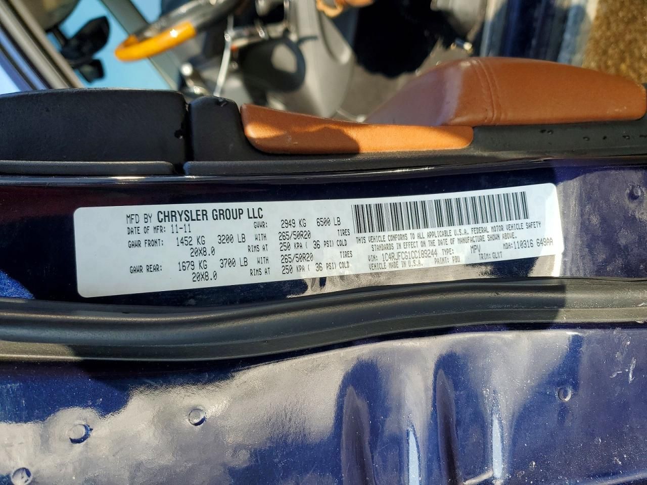 2012 Jeep Grand Cherokee Overland