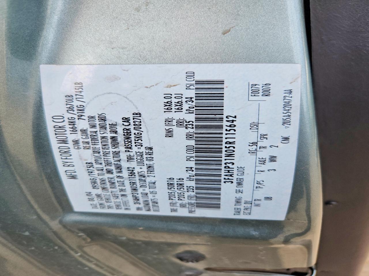2005 Ford Focus ZX3
