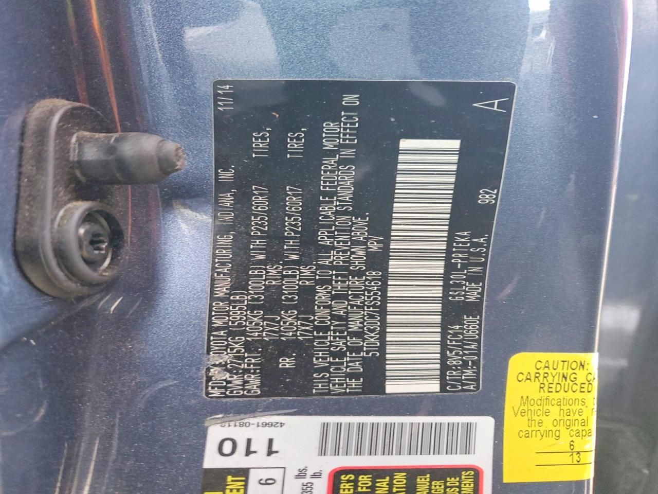 2015 Toyota Sienna le