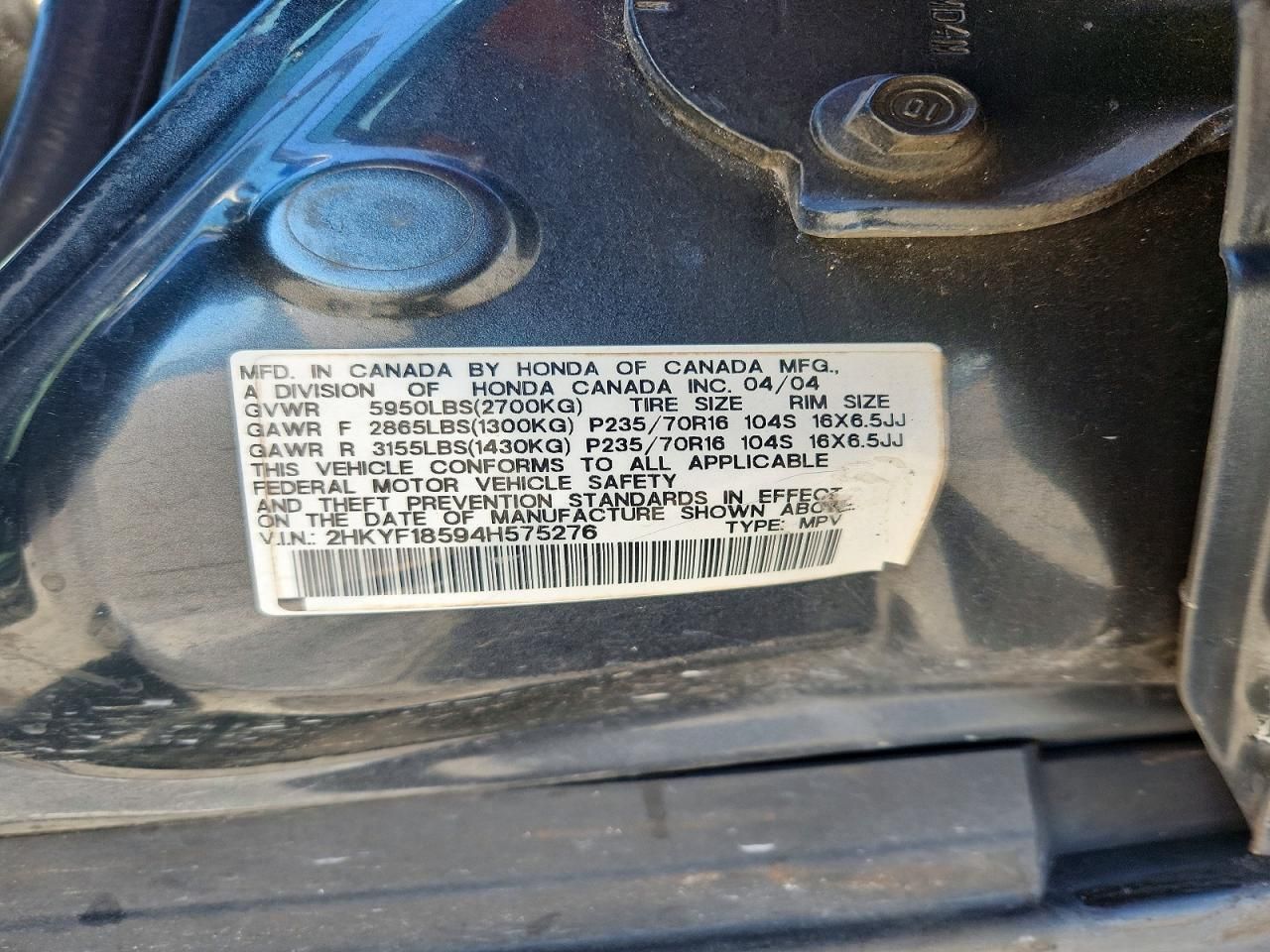2004 Honda Pilot exl