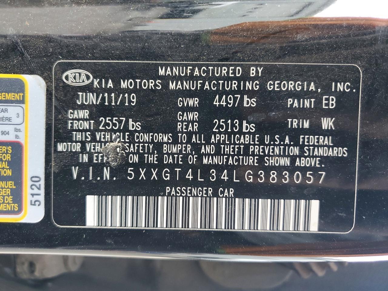 2020 KIA Optima lx