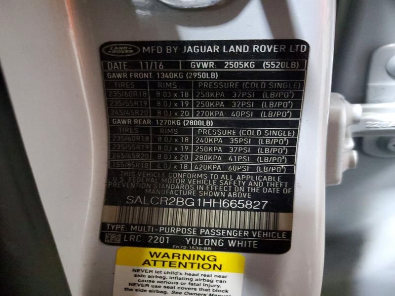 2017 Land Rover Discovery Sport hse