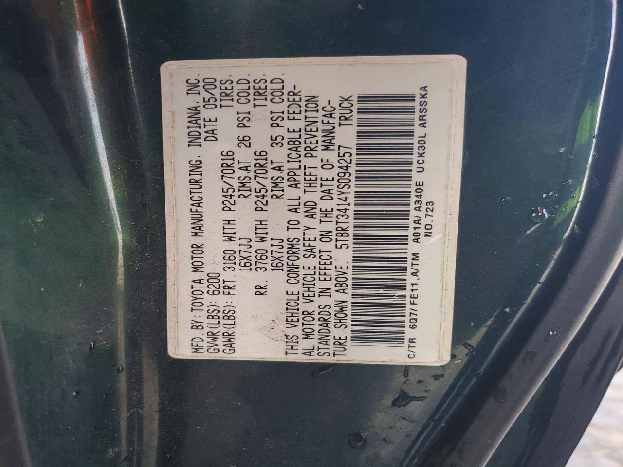 2000 Toyota Tundra SR5