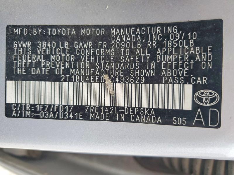 2010 Toyota Corolla Base