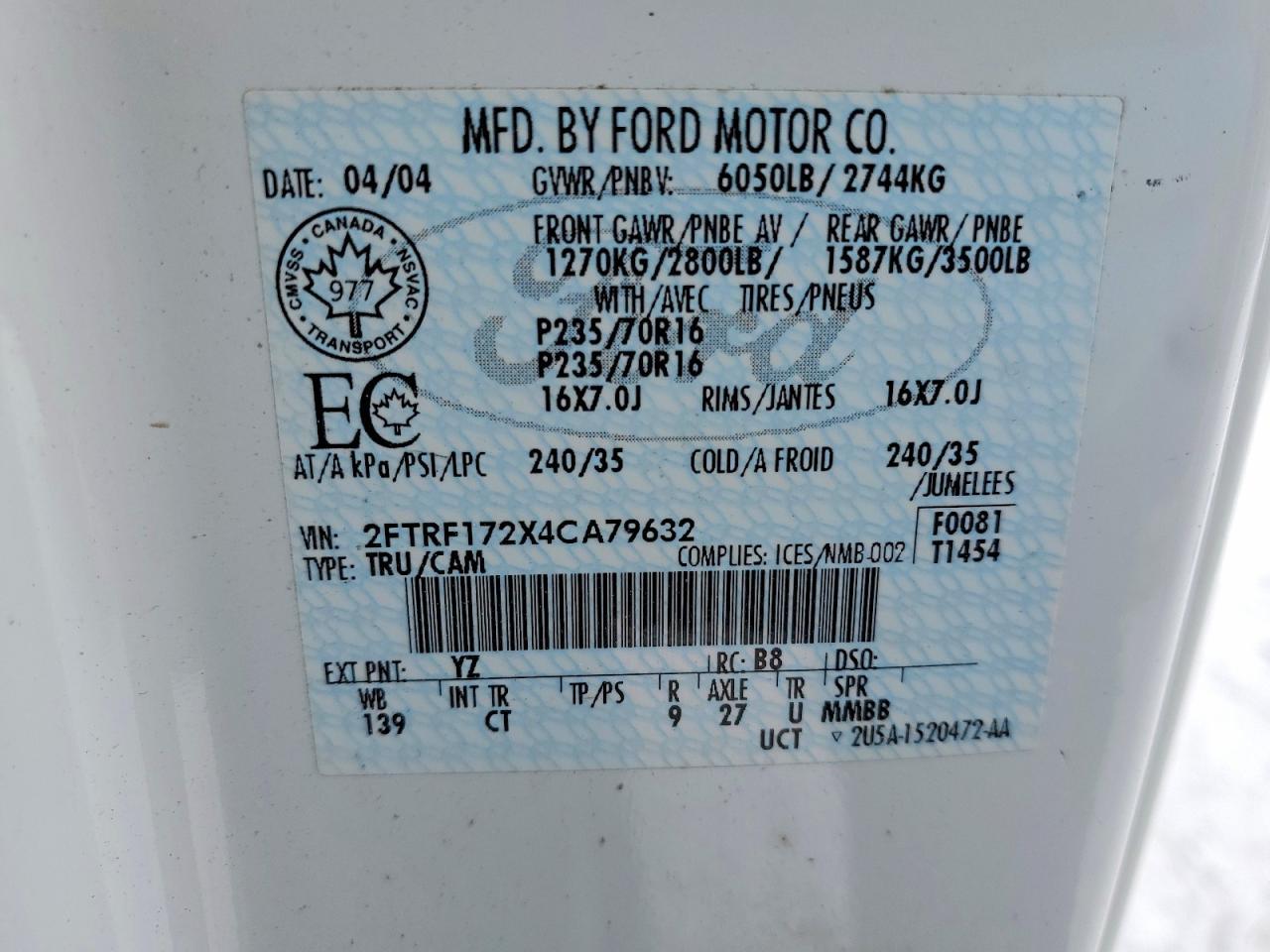 2004 Ford F-150 Heritage Classic