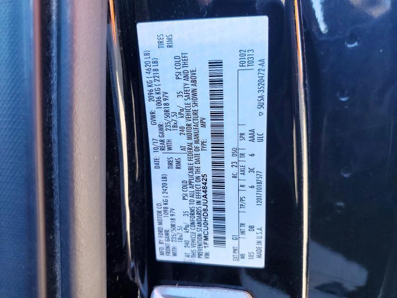 2018 Ford Escape sel