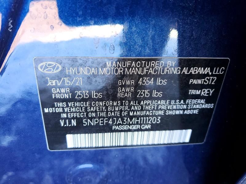 2021 Hyundai Sonata sel