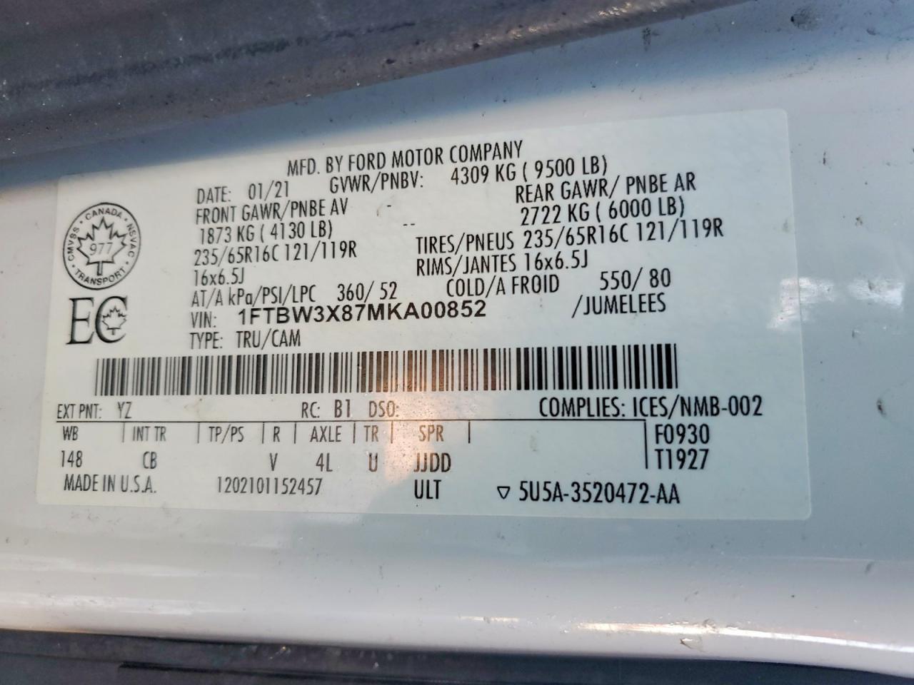 2021 Ford Transit T-350