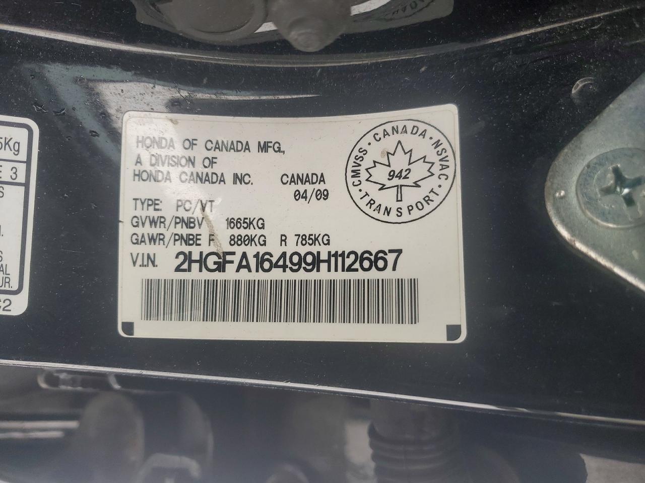 2009 Honda Civic Dx-g