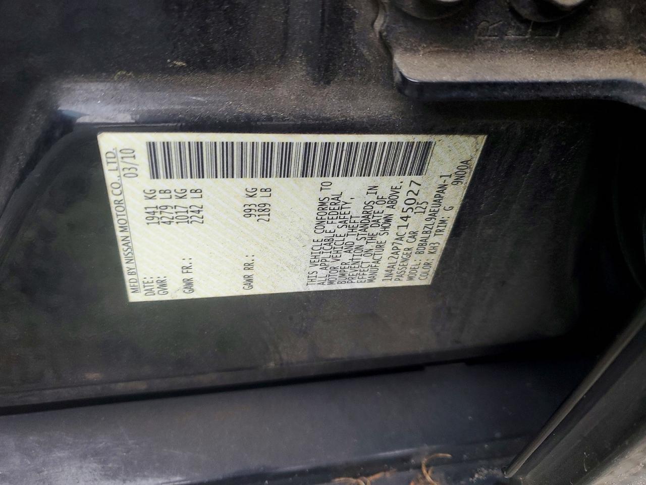 2010 Nissan Altima Base