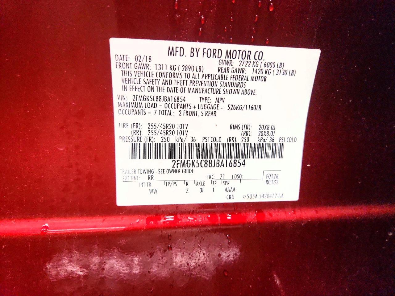 2018 Ford Flex sel