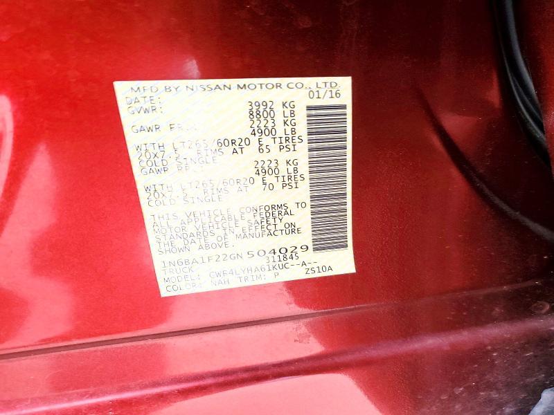 2016 Nissan Titan XD Platinum Reserve