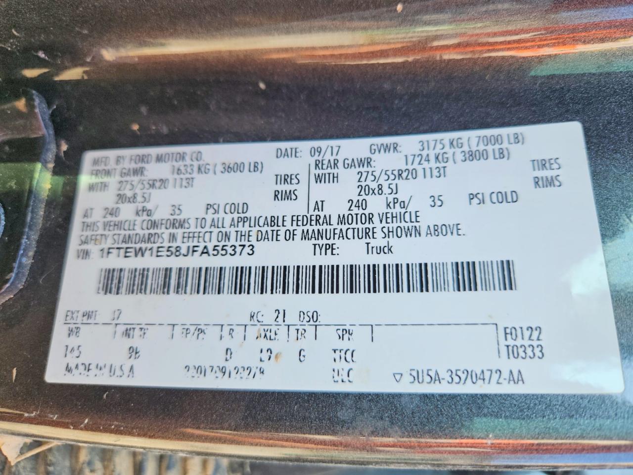 2018 Ford F150 Supercrew