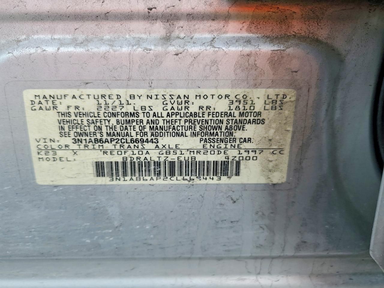 2012 Nissan Sentra 2.0