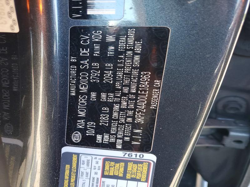 2020 KIA Forte lxs