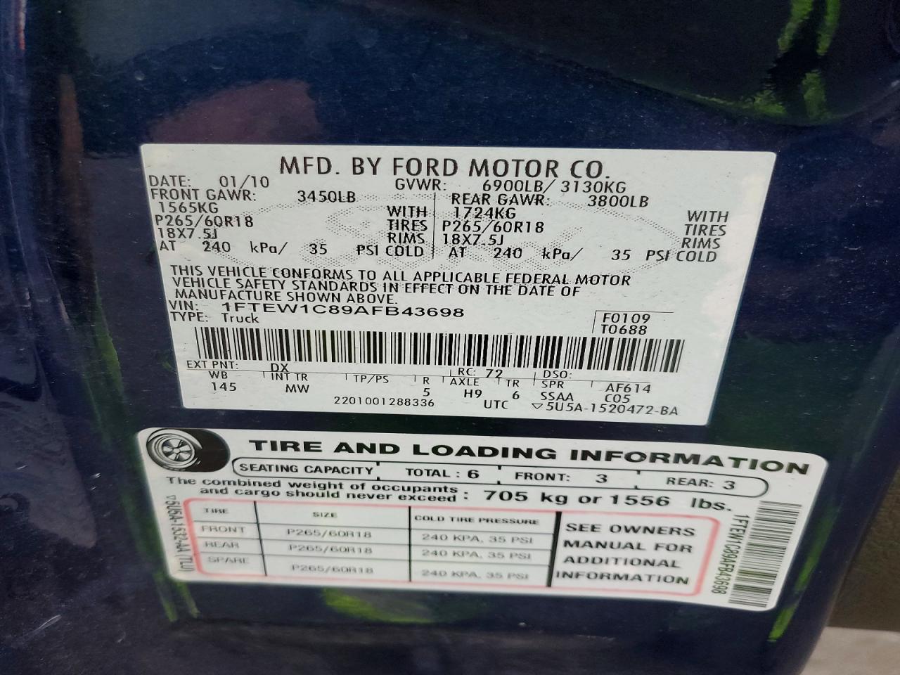 2010 Ford F150 Supercrew