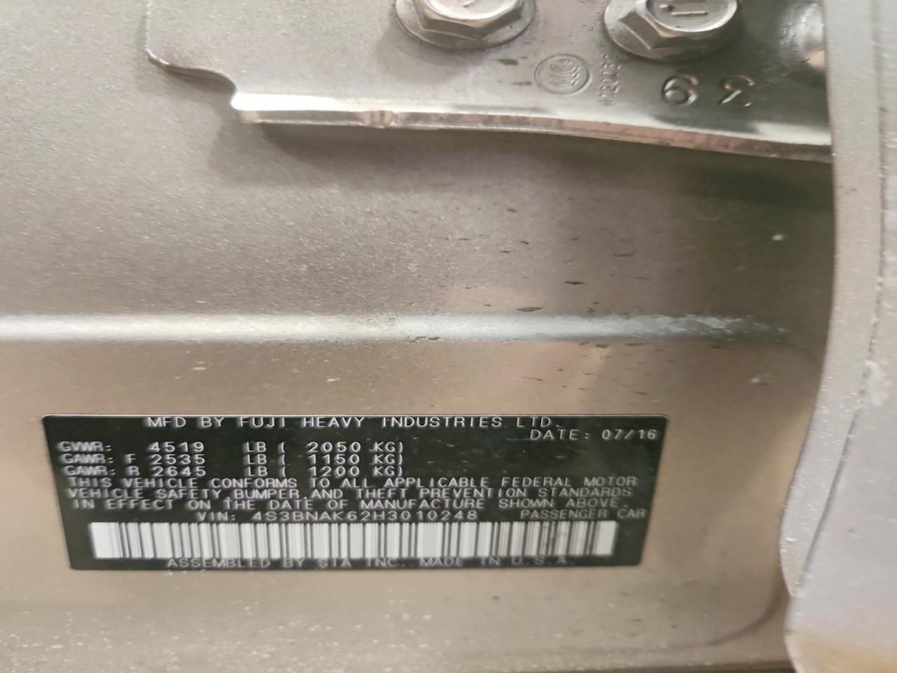 2017 Subaru Legacy 2.5i Limited