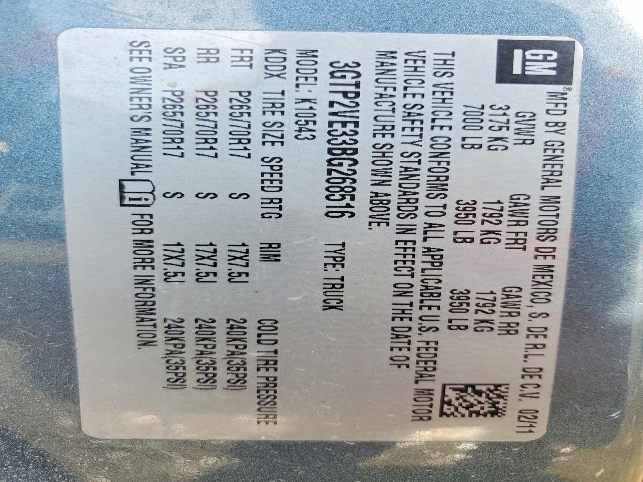 2011 GMC Sierra K1500 SLE